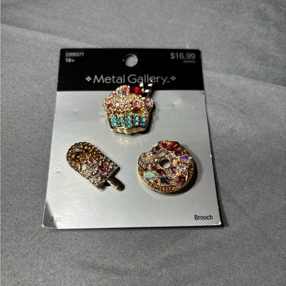 4 pc NEW Fun Food Brooch Bundle NWT